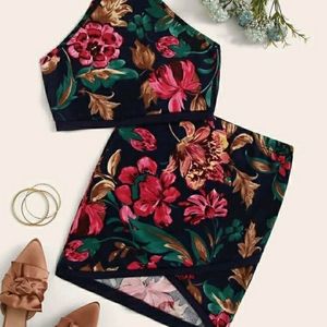 Two piece shirt and skirt